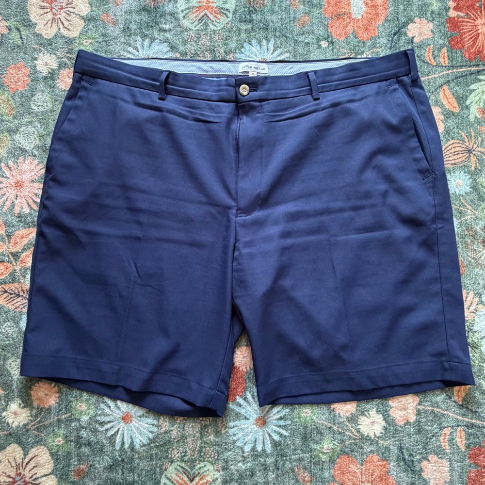 Peter Millar Crown Sport Navy Blue Golf Shorts Mens 42 Performance EB0222